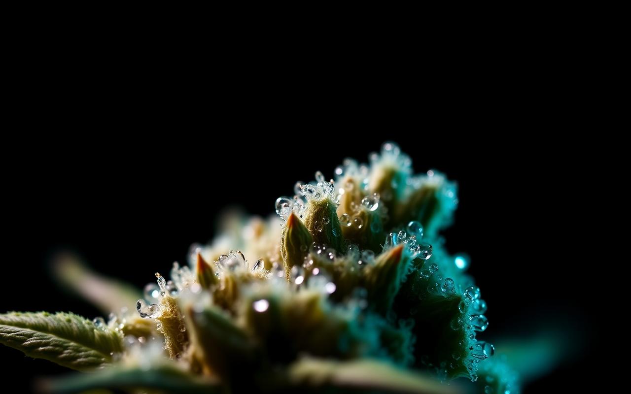Trichome macro — where cannabinoids are produced