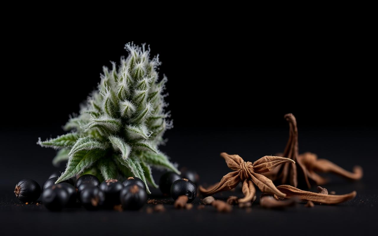 Cannabis flower with black pepper and clove — caryophyllene sources